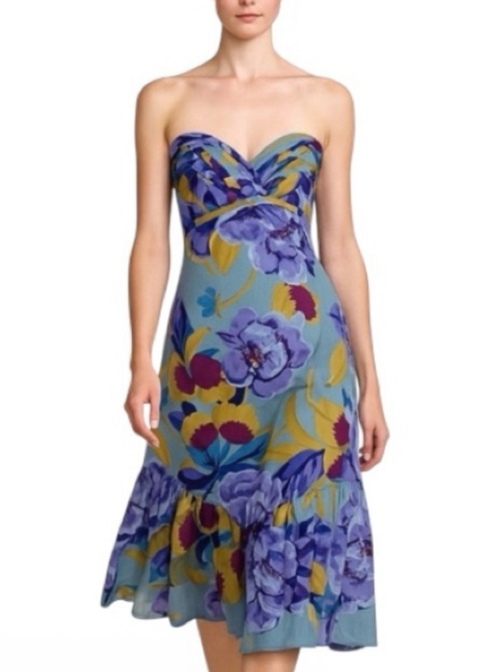 Anthropologie Deletta 100% Silk Dress Womens 4 NWOT